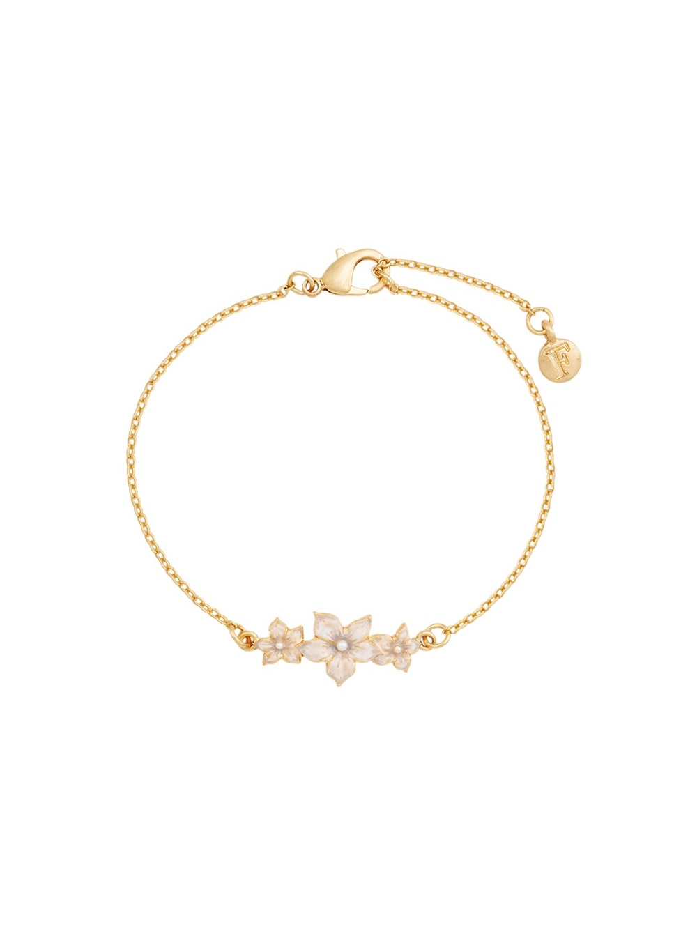 Gold Jasmine & Pearl Bracelet by Fable England